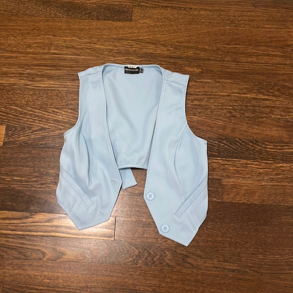 Baby blue pretty little thing vest